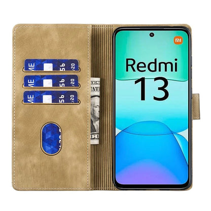 For Xiaomi Redmi 13 4G / 13 5G Case Heart Cat Folding Stand PU Leather Phone Cover