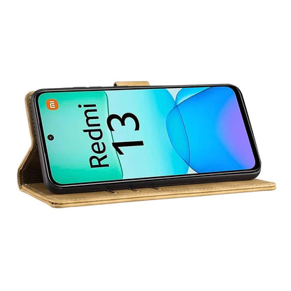 For Xiaomi Redmi 13 4G / 13 5G Case Heart Cat Folding Stand PU Leather Phone Cover