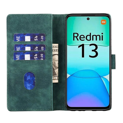 For Xiaomi Redmi 13 4G / 13 5G Case Heart Cat Folding Stand PU Leather Phone Cover