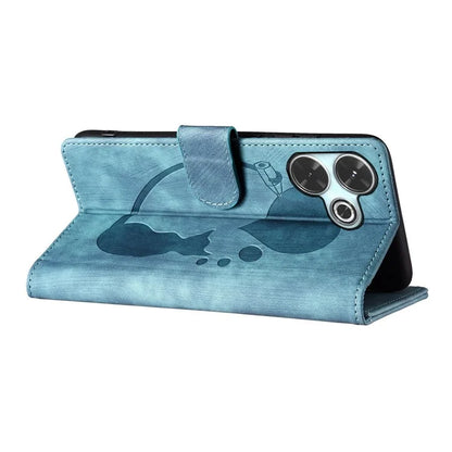 For Xiaomi Redmi 13 4G / 13 5G Case Heart Cat Folding Stand PU Leather Phone Cover