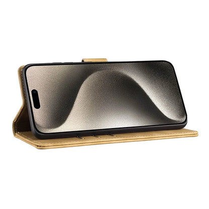 For iPhone 16 Pro Case Heart Cat Folding Stand PU Leather Phone Cover