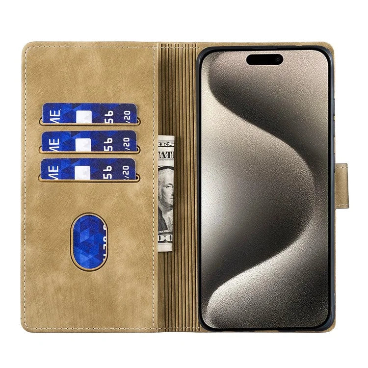 For iPhone 16 Plus Case Heart Cat Folding Stand PU Leather Phone Cover