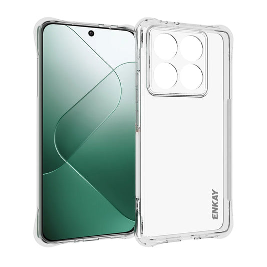 For Xiaomi 14T Pro ENKAY HAT PRINCE Case Transparent TPU Drop-Proof Phone Cover - Transparent