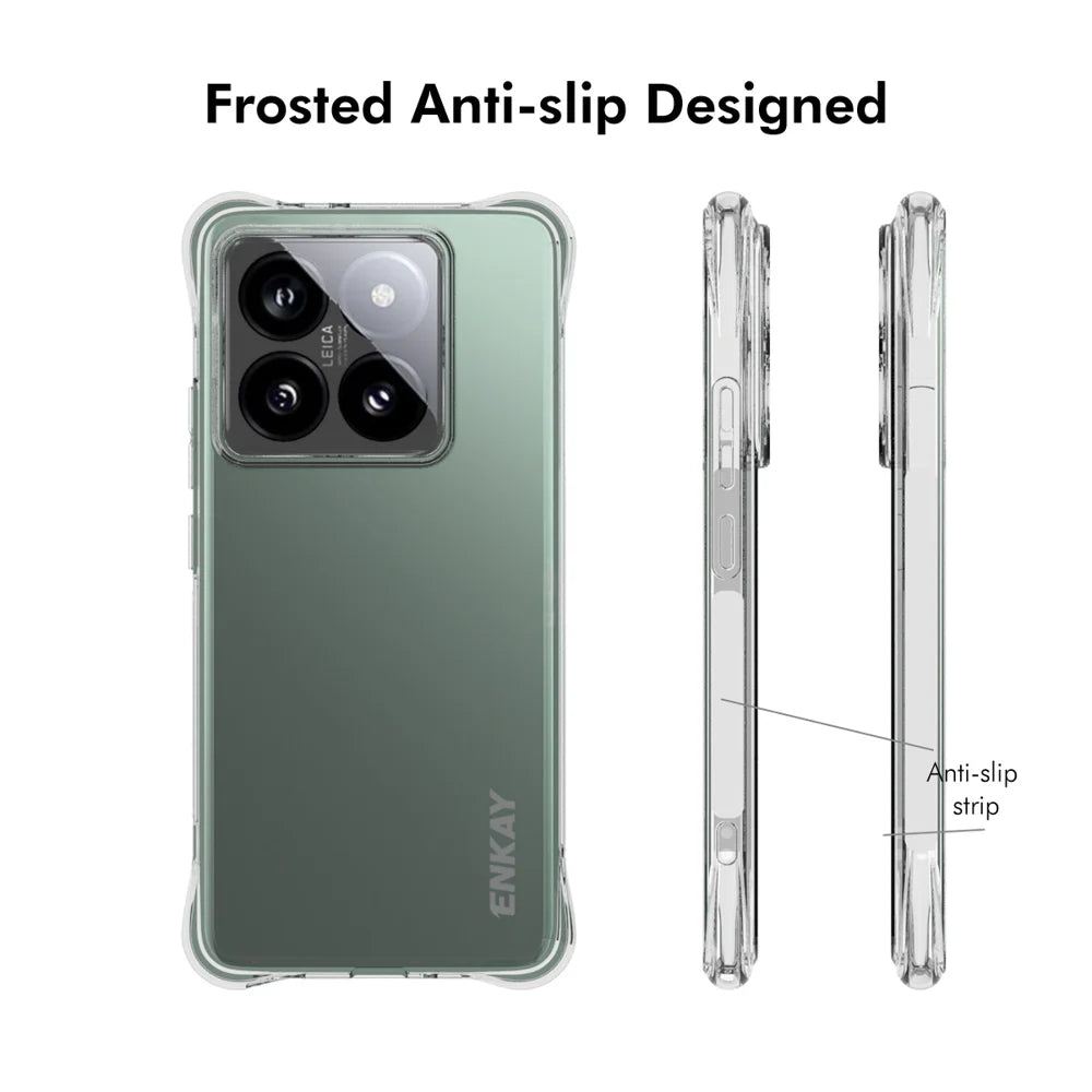 For Xiaomi 14T Pro ENKAY HAT PRINCE Case Transparent TPU Drop-Proof Phone Cover - Transparent