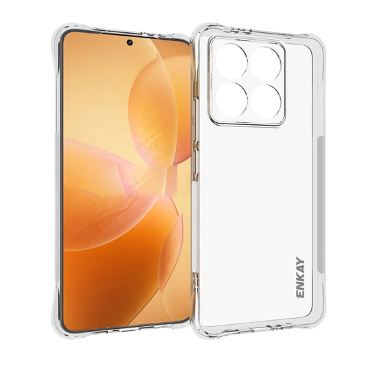 For Xiaomi 14T ENKAY HAT PRINCE Case Transparent TPU Drop-Proof Phone Cover - Transparent