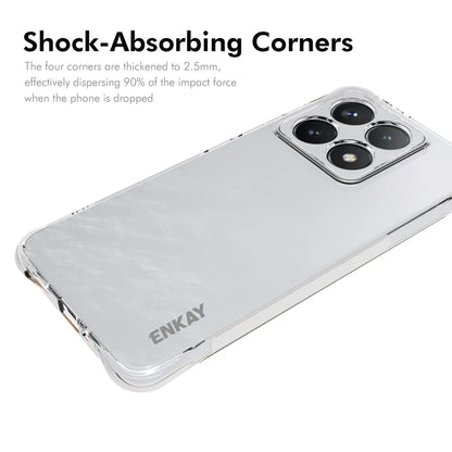 For Xiaomi 14T ENKAY HAT PRINCE Case Transparent TPU Drop-Proof Phone Cover - Transparent