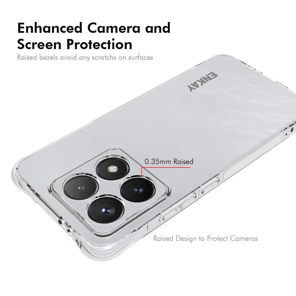 For Xiaomi 14T ENKAY HAT PRINCE Case Transparent TPU Drop-Proof Phone Cover - Transparent