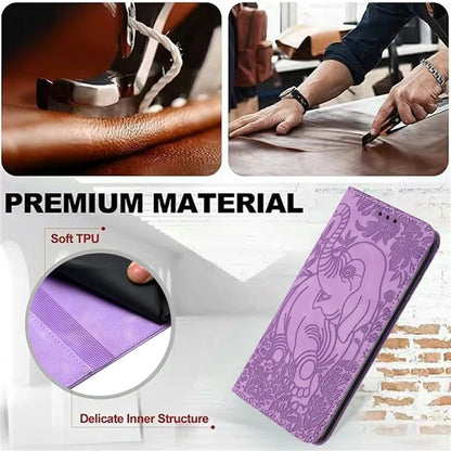 For Samsung Galaxy A16 5G Case PU Leather Wallet Phone Cover Elephant Pattern