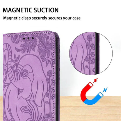 For Samsung Galaxy A16 5G Case PU Leather Wallet Phone Cover Elephant Pattern