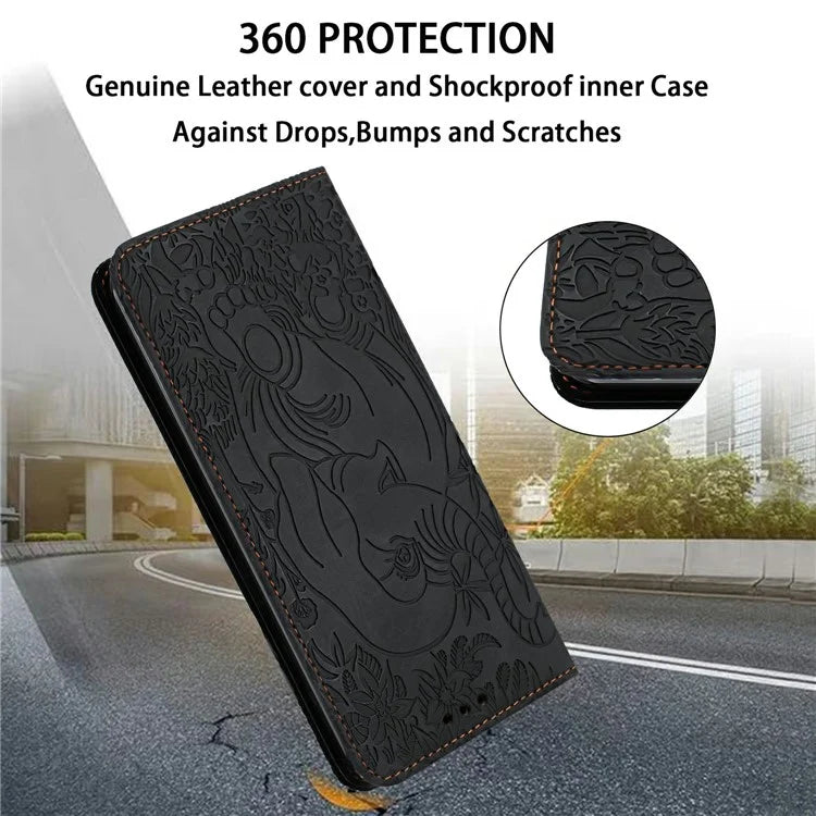 For Samsung Galaxy A16 5G Case PU Leather Wallet Phone Cover Elephant Pattern