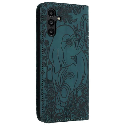 For Samsung Galaxy A16 5G Case PU Leather Wallet Phone Cover Elephant Pattern