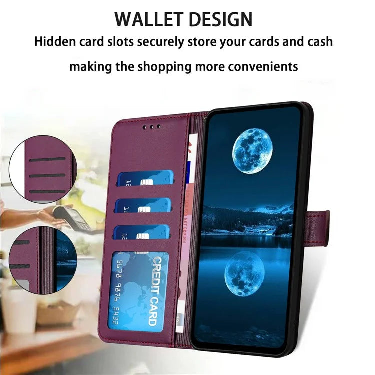 For Samsung Galaxy A16 5G Wallet Phone Case Leather Stand Cover with Strap