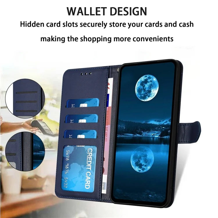For Samsung Galaxy A16 5G Wallet Phone Case Leather Stand Cover with Strap