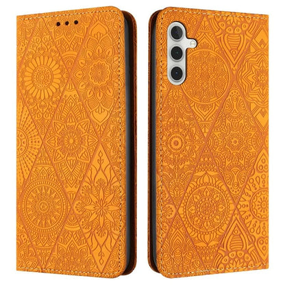 For Samsung Galaxy A16 5G Case Imprinted Flower Wallet Stand Leather Phone Cover