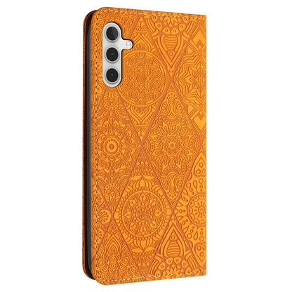 For Samsung Galaxy A16 5G Case Imprinted Flower Wallet Stand Leather Phone Cover