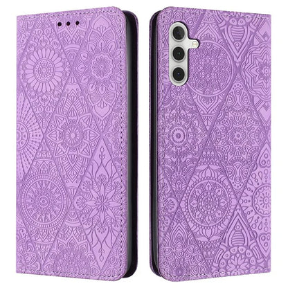For Samsung Galaxy A16 5G Case Imprinted Flower Wallet Stand Leather Phone Cover