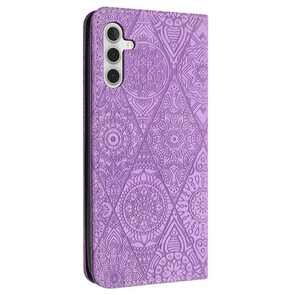 For Samsung Galaxy A16 5G Case Imprinted Flower Wallet Stand Leather Phone Cover
