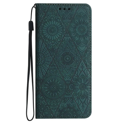 For Samsung Galaxy A16 5G Case Imprinted Flower Wallet Stand Leather Phone Cover