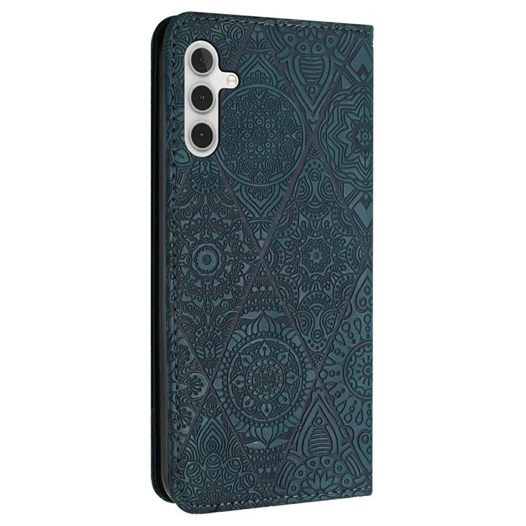 For Samsung Galaxy A16 5G Case Imprinted Flower Wallet Stand Leather Phone Cover