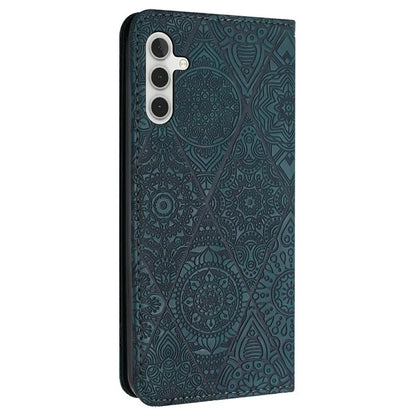 For Samsung Galaxy A16 5G Case Imprinted Flower Wallet Stand Leather Phone Cover