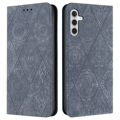 For Samsung Galaxy A16 5G Case Imprinted Flower Wallet Stand Leather Phone Cover
