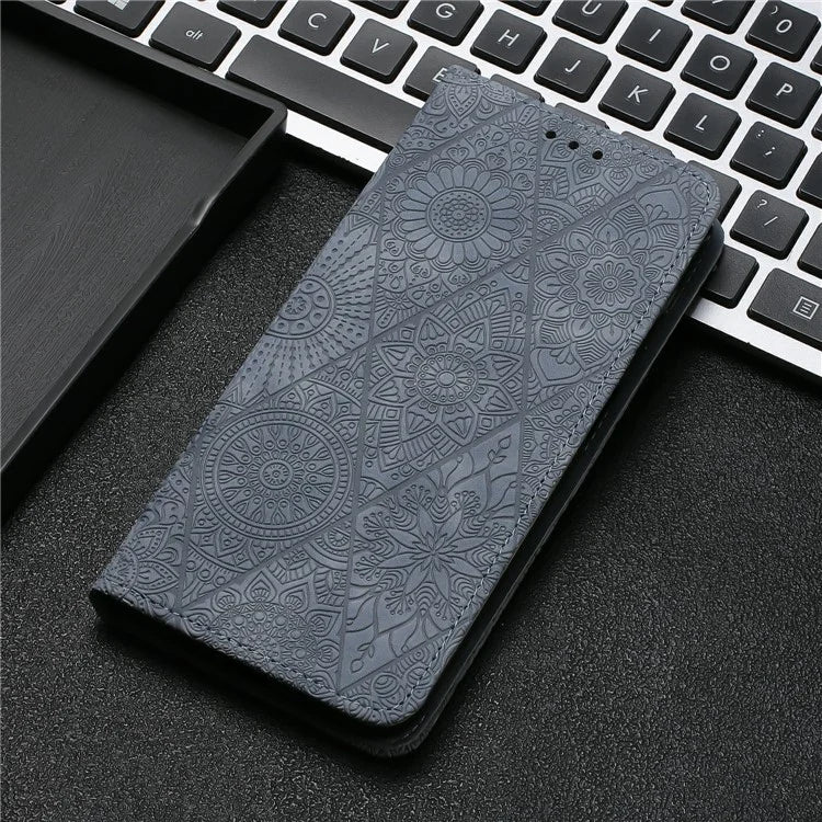 For Samsung Galaxy A16 5G Case Imprinted Flower Wallet Stand Leather Phone Cover