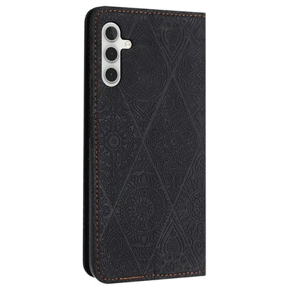 For Samsung Galaxy A16 5G Case Imprinted Flower Wallet Stand Leather Phone Cover
