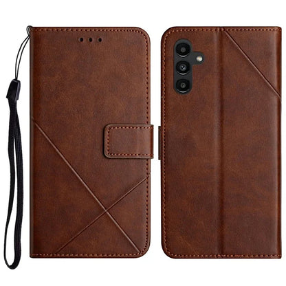 For Samsung Galaxy A16 5G Leather Case Line Pattern Wallet Phone Cover