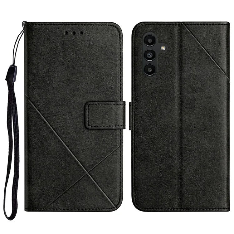 For Samsung Galaxy A16 5G Leather Case Line Pattern Wallet Phone Cover