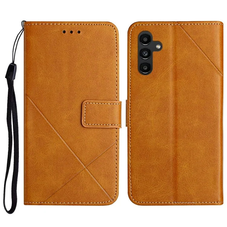 For Samsung Galaxy A16 5G Leather Case Line Pattern Wallet Phone Cover