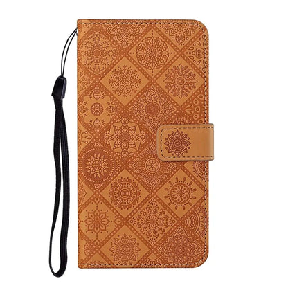 For Samsung Galaxy A16 5G Leather Case Ethnic Style Phone Wallet Cover with Strap