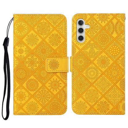 For Samsung Galaxy A16 5G Leather Case Ethnic Style Phone Wallet Cover with Strap