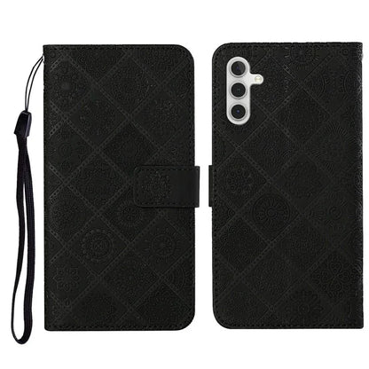For Samsung Galaxy A16 5G Leather Case Ethnic Style Phone Wallet Cover with Strap