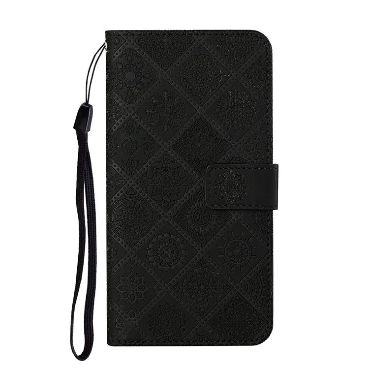 For Samsung Galaxy A16 5G Leather Case Ethnic Style Phone Wallet Cover with Strap