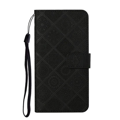 For Samsung Galaxy A16 5G Leather Case Ethnic Style Phone Wallet Cover with Strap