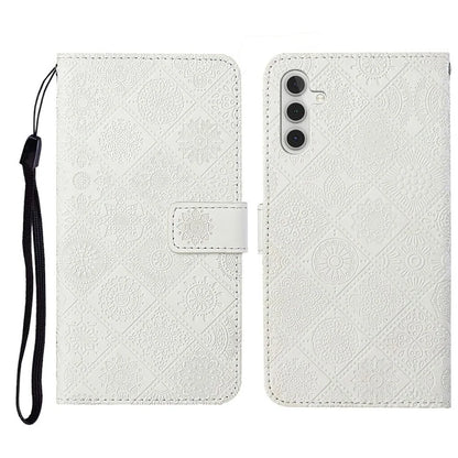 For Samsung Galaxy A16 5G Leather Case Ethnic Style Phone Wallet Cover with Strap