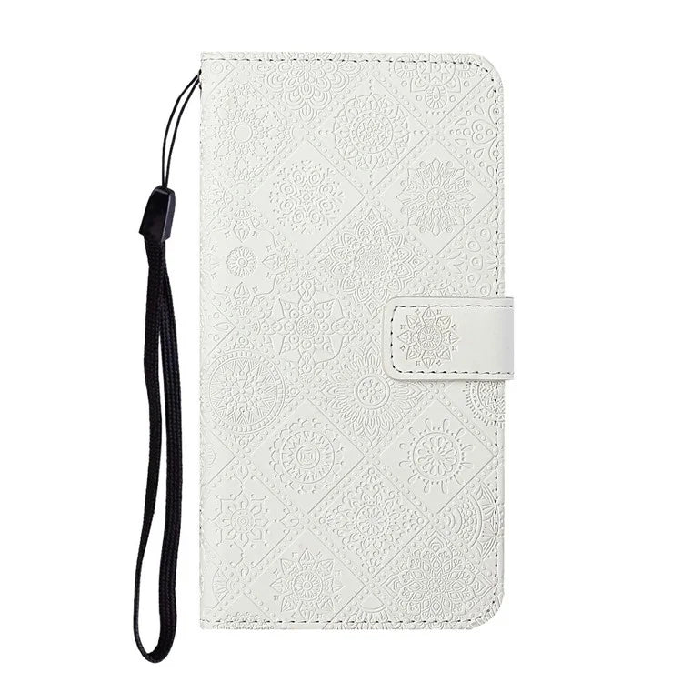 For Samsung Galaxy A16 5G Leather Case Ethnic Style Phone Wallet Cover with Strap