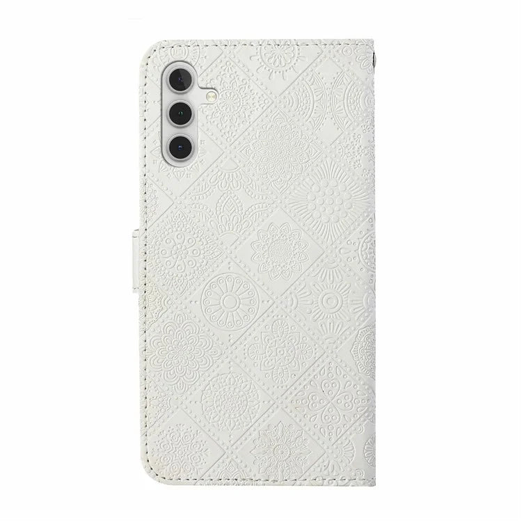 For Samsung Galaxy A16 5G Leather Case Ethnic Style Phone Wallet Cover with Strap