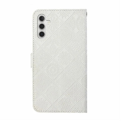 For Samsung Galaxy A16 5G Leather Case Ethnic Style Phone Wallet Cover with Strap