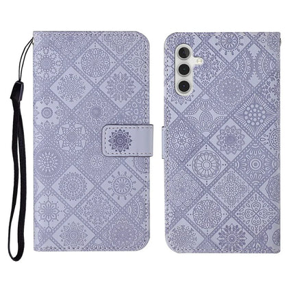 For Samsung Galaxy A16 5G Leather Case Ethnic Style Phone Wallet Cover with Strap
