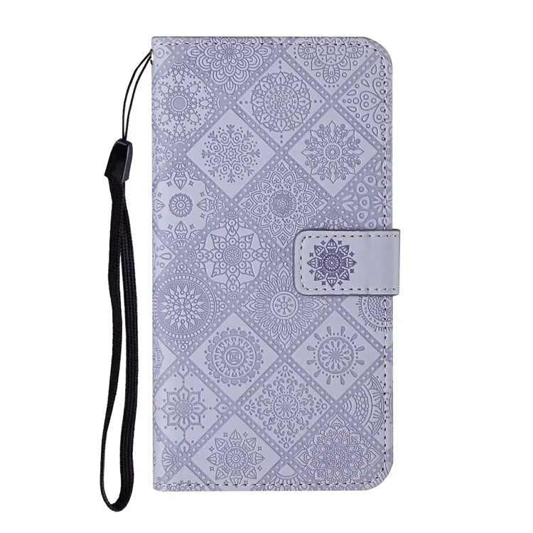 For Samsung Galaxy A16 5G Leather Case Ethnic Style Phone Wallet Cover with Strap