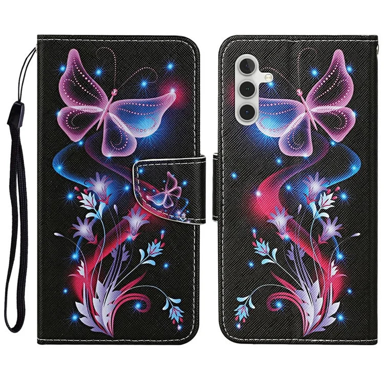 For Samsung Galaxy A16 5G Case Pattern Printing Protective Leather Folio Phone Cover