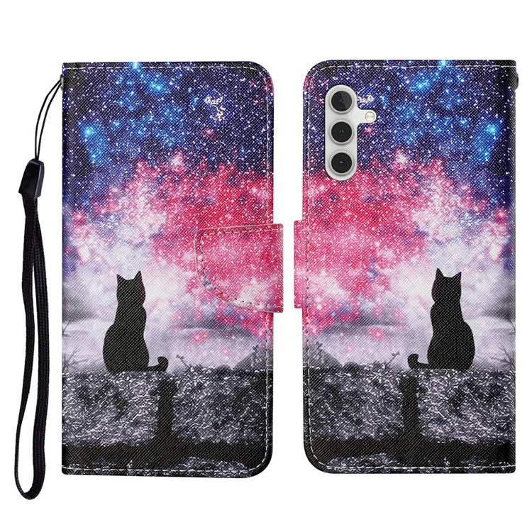 For Samsung Galaxy A16 5G Case Pattern Printing Protective Leather Folio Phone Cover