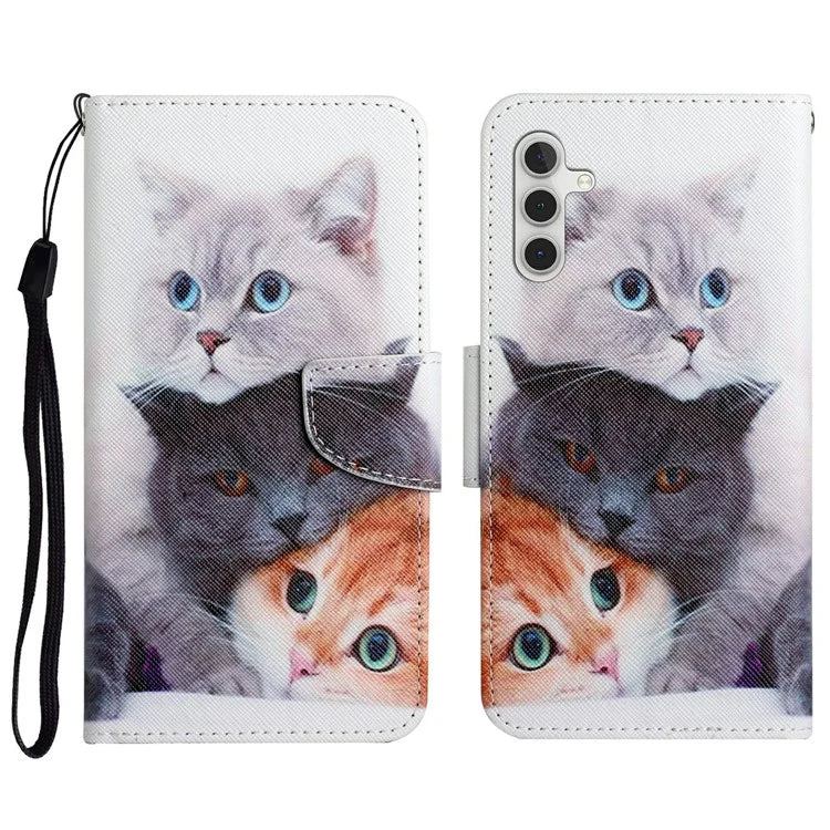 For Samsung Galaxy A16 5G Case Pattern Printing Protective Leather Folio Phone Cover