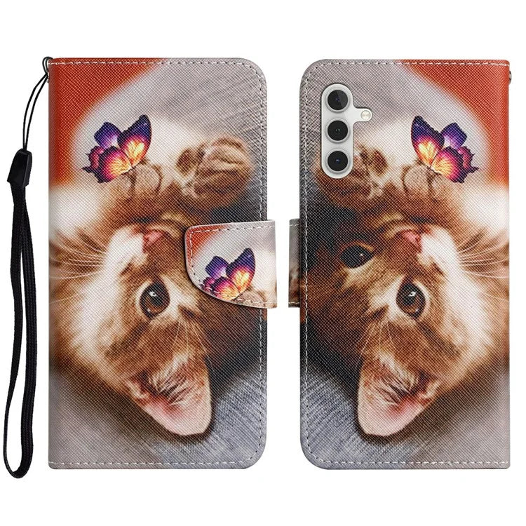 For Samsung Galaxy A16 5G Case Pattern Printing Protective Leather Folio Phone Cover