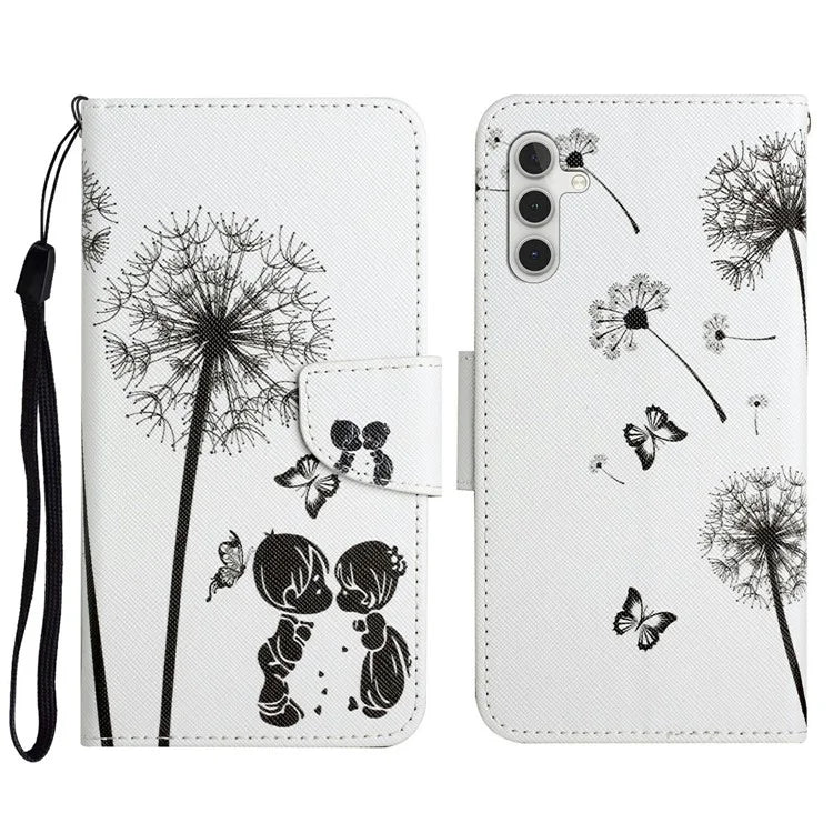 For Samsung Galaxy A16 5G Case Pattern Printing Protective Leather Folio Phone Cover