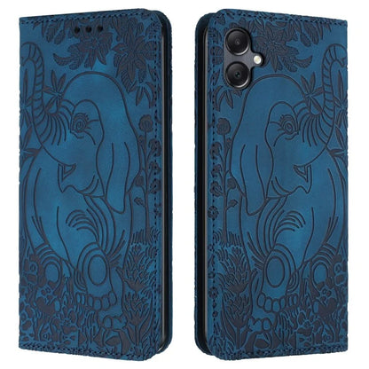 For Samsung Galaxy A06 Case PU Leather Wallet Phone Cover Elephant Pattern