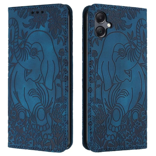 For Samsung Galaxy A06 Case PU Leather Wallet Phone Cover Elephant Pattern