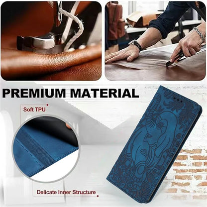 For Samsung Galaxy A06 Case PU Leather Wallet Phone Cover Elephant Pattern