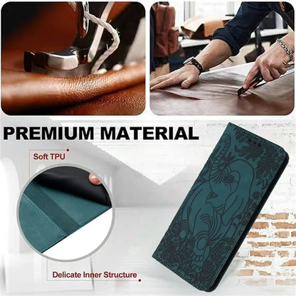 For Samsung Galaxy A06 Case PU Leather Wallet Phone Cover Elephant Pattern